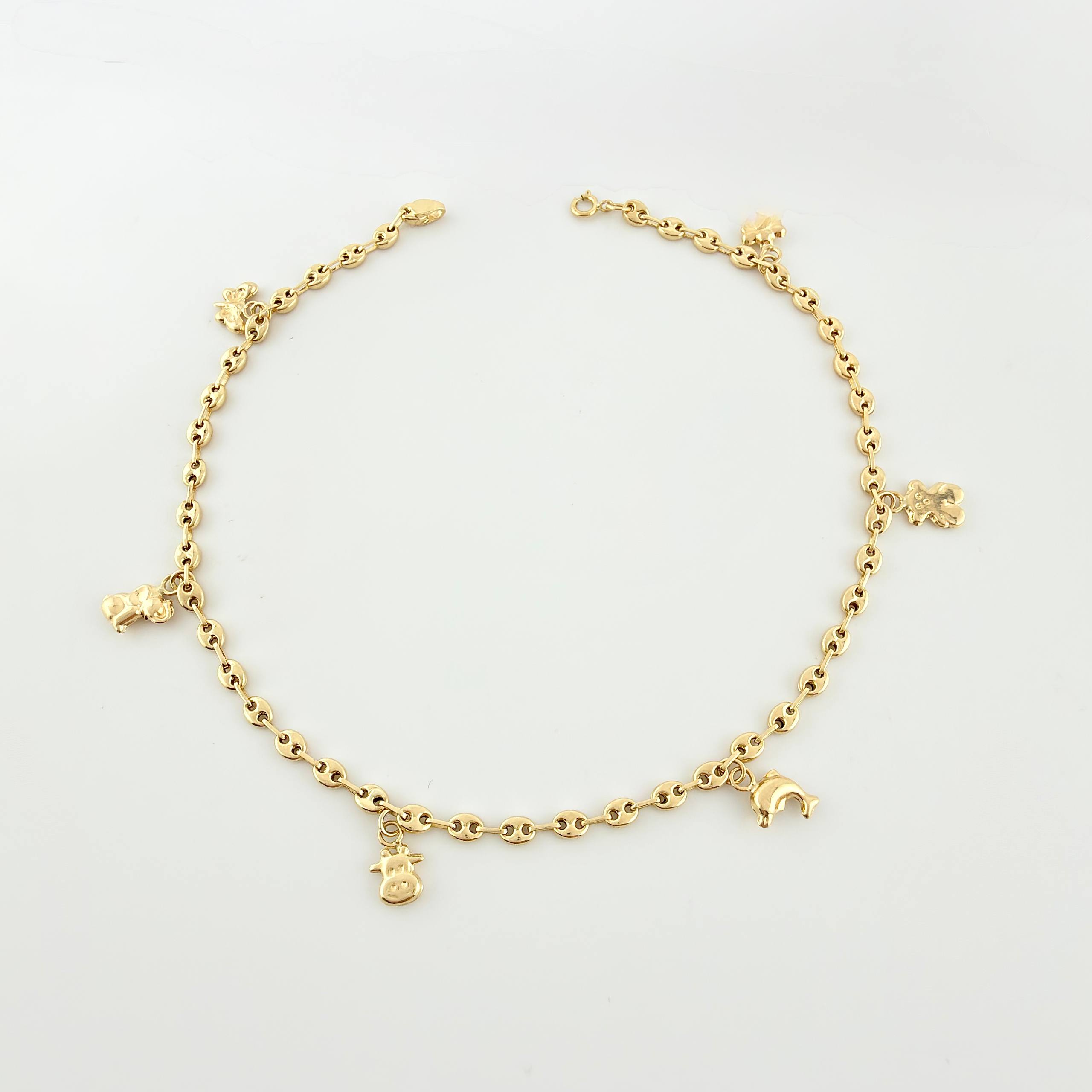 Tobillera GC Dijes 4.35gr / 26cm / 3.1mm Oro Amarillo 18K