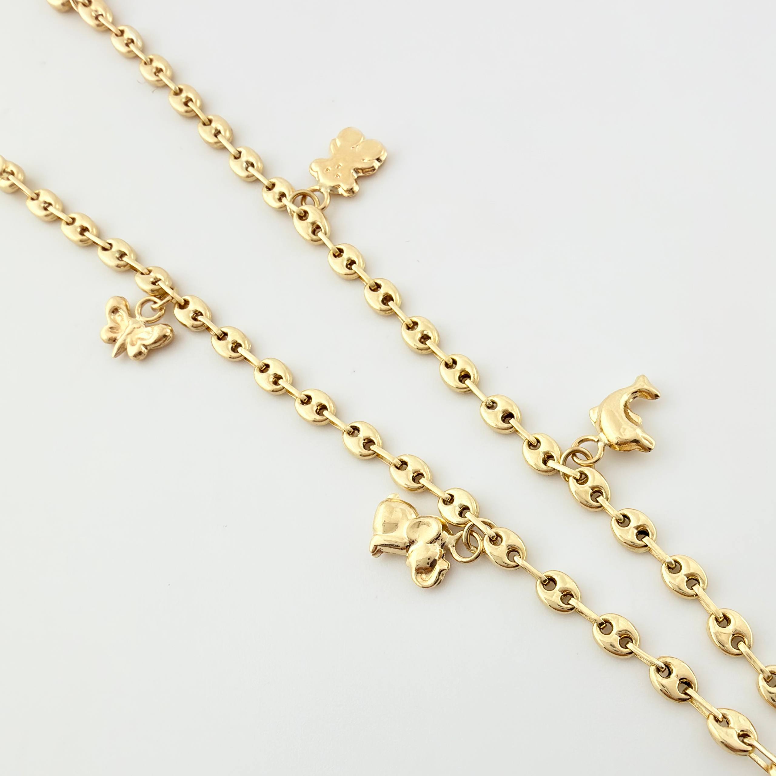 Tobillera GC Dijes 4.35gr / 26cm / 3.1mm Oro Amarillo 18K