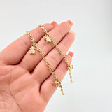 Tobillera GC Dijes 4.35gr / 26cm / 3.1mm Oro Amarillo 18K