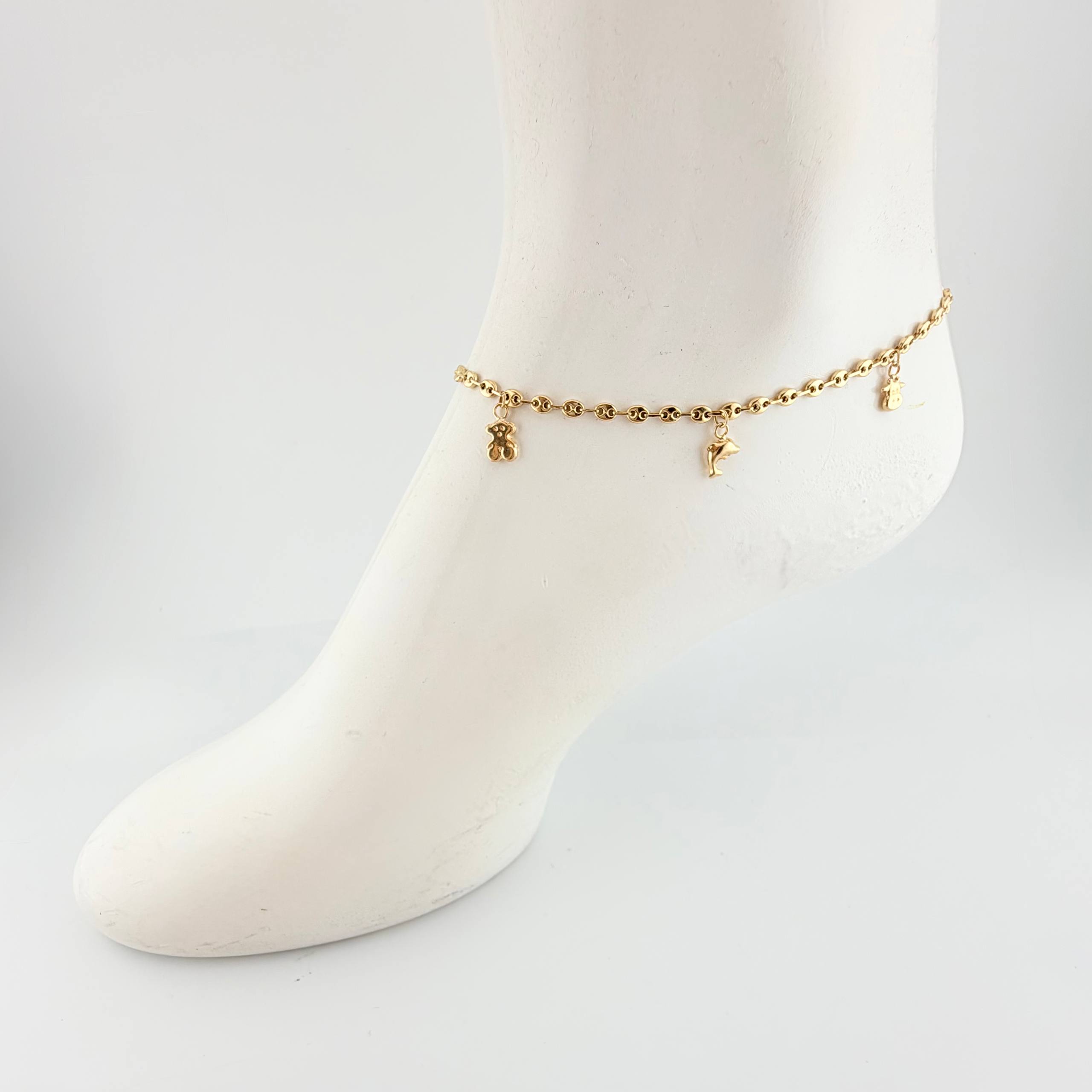 Tobillera GC Dijes 4.35gr / 26cm / 3.1mm Oro Amarillo 18K