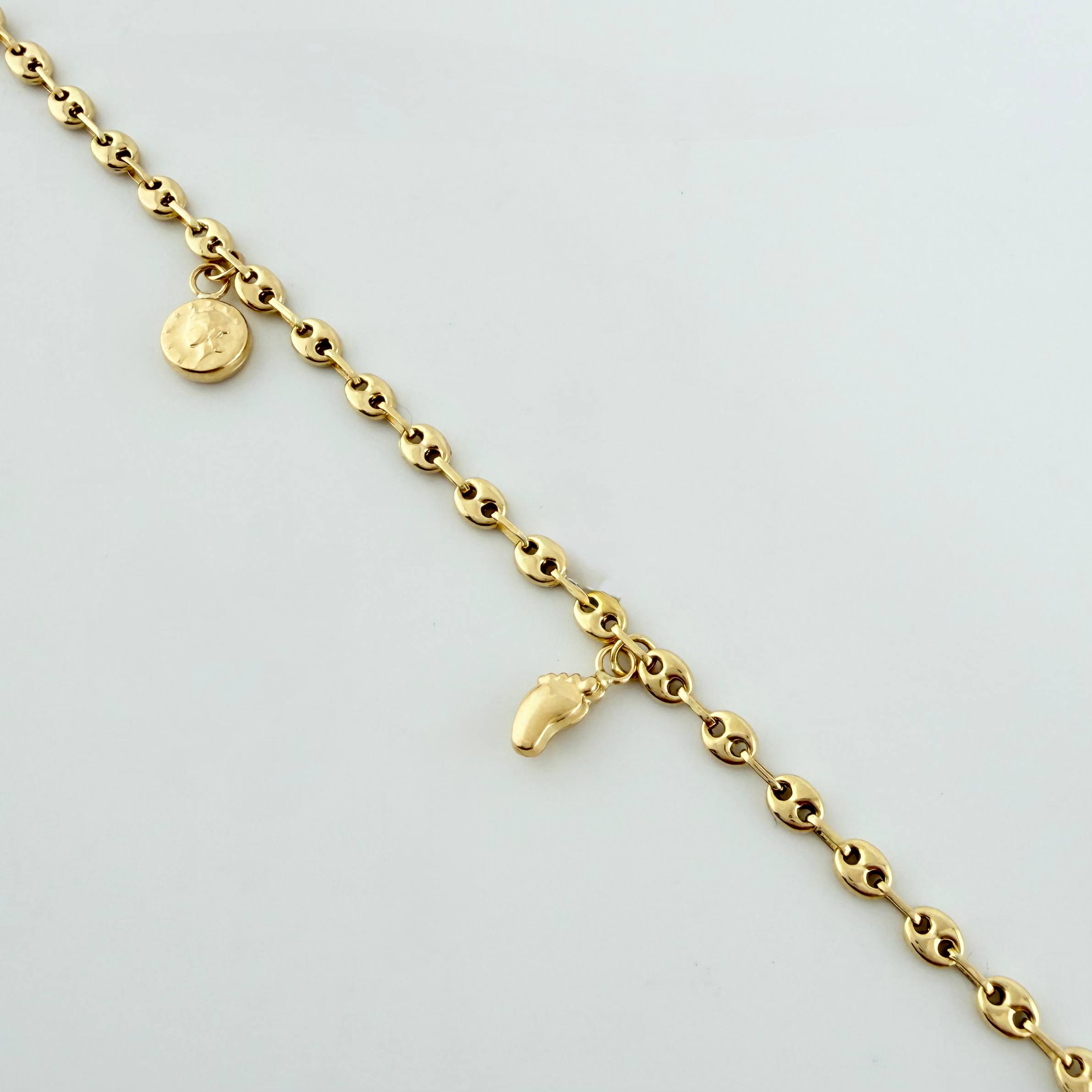 Tobillera GC Dijes 4.13gr / 25cm / 3.1mm Oro Amarillo 18K