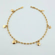 Tobillera GC Dijes 4.5gr / 26cm / 3.1mm Oro Amarillo 18K