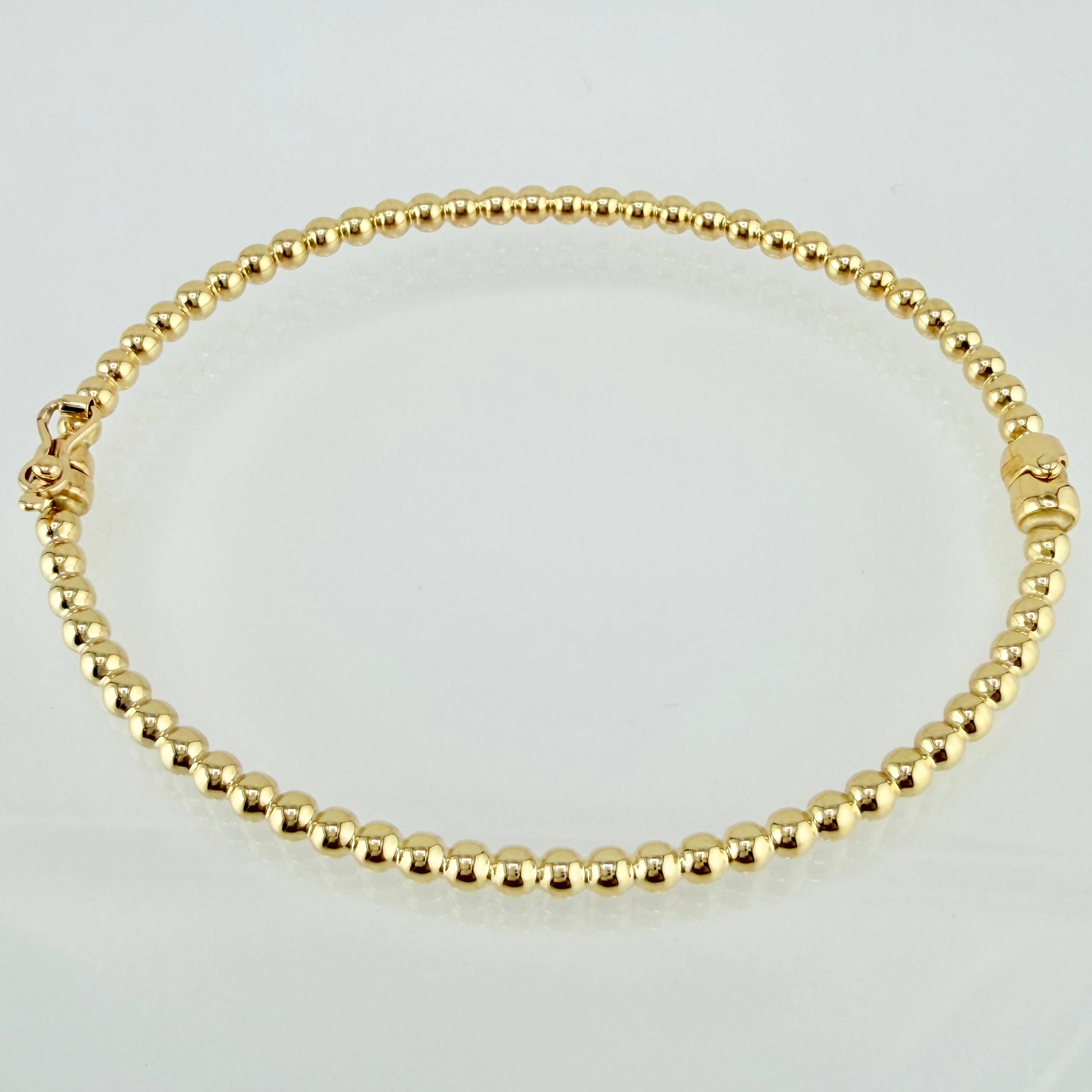 Pulso Aro Bolas 5.2gr / 18cm / 3mm Oro Amarillo +4 18K ©