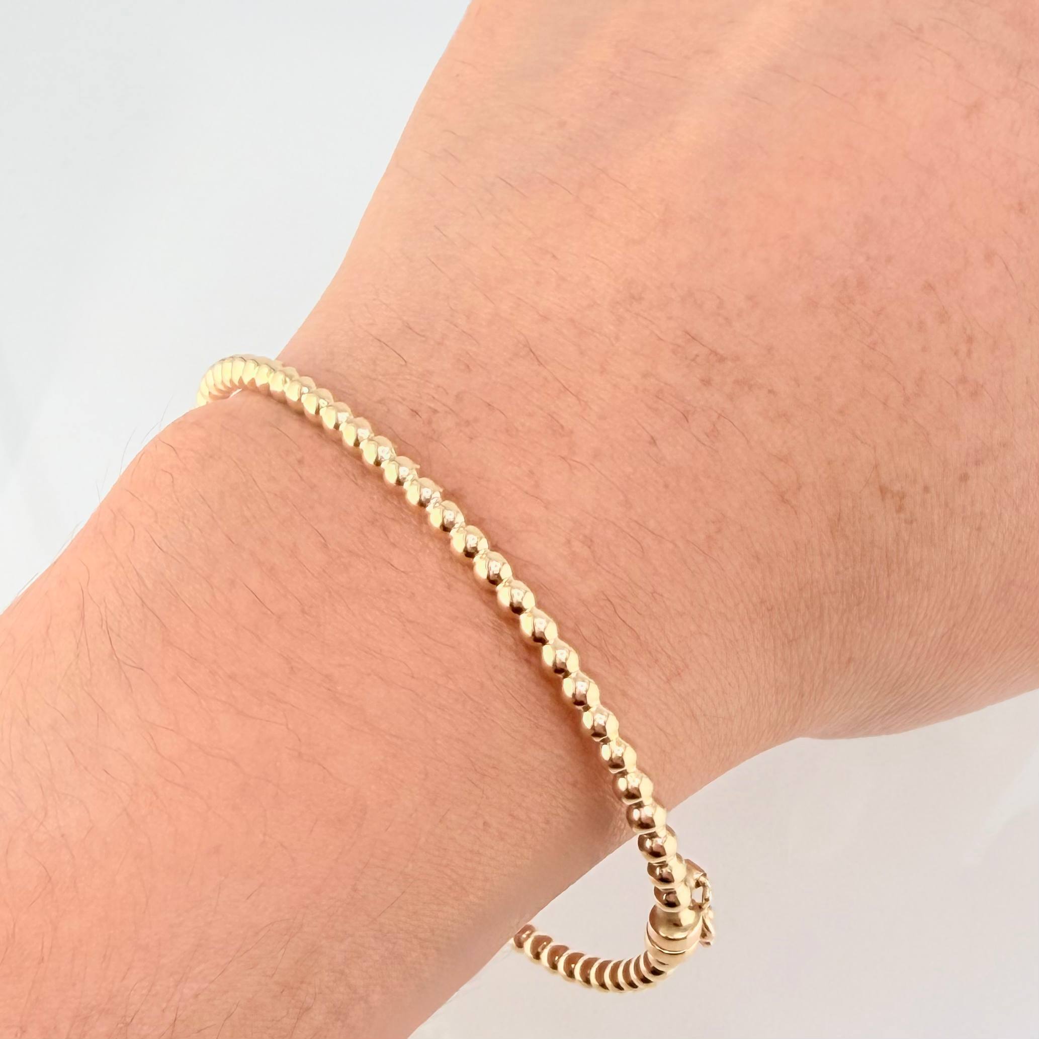 Pulso Aro Bolas 5.2gr / 18cm / 3mm Oro Amarillo +4 18K ©