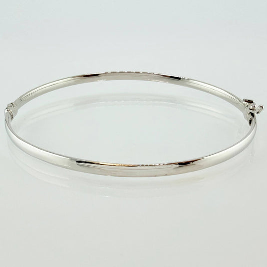 Pulso Aro Liso 3.25gr / 18cm / 3.1mm Oro Blanco +4 18K ©