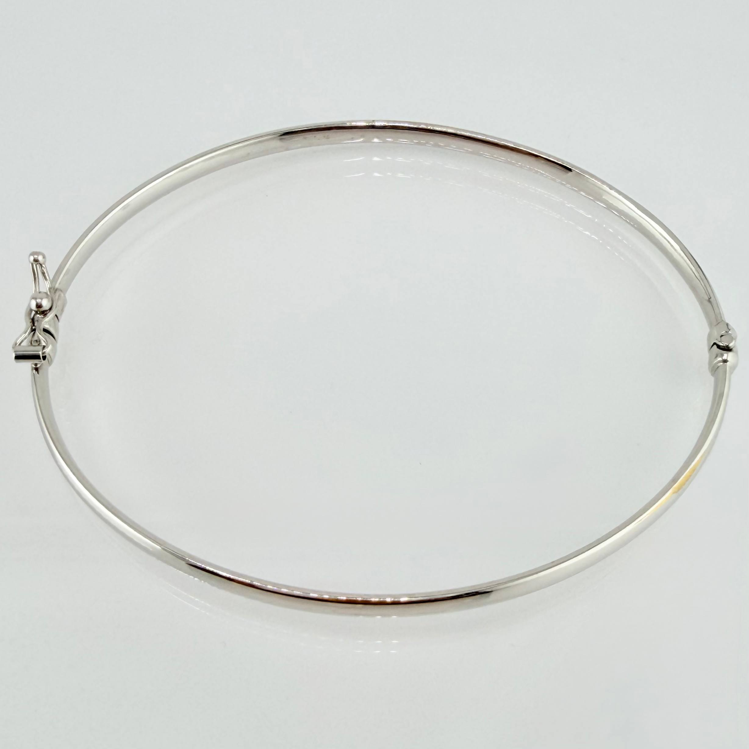 Pulso Aro Liso 3.25gr / 18cm / 3.1mm Oro Blanco +4 18K ©