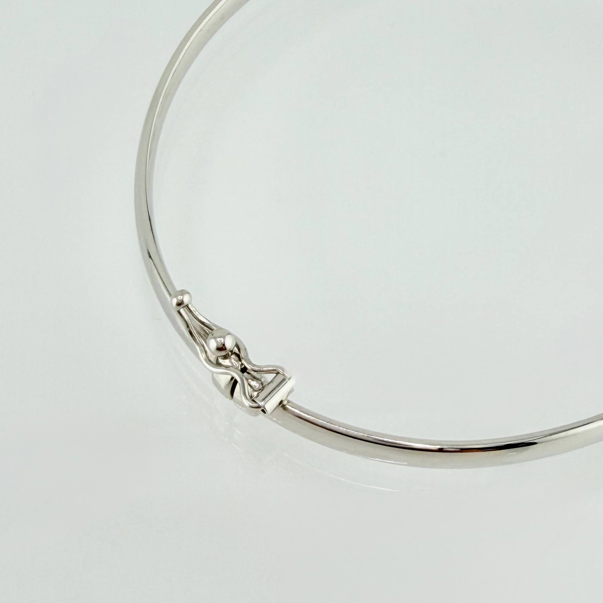 Pulso Aro Liso 3.25gr / 18cm / 3.1mm Oro Blanco +4 18K ©