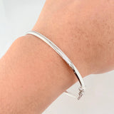 Pulso Aro Liso 3.25gr / 18cm / 3.1mm Oro Blanco +4 18K ©