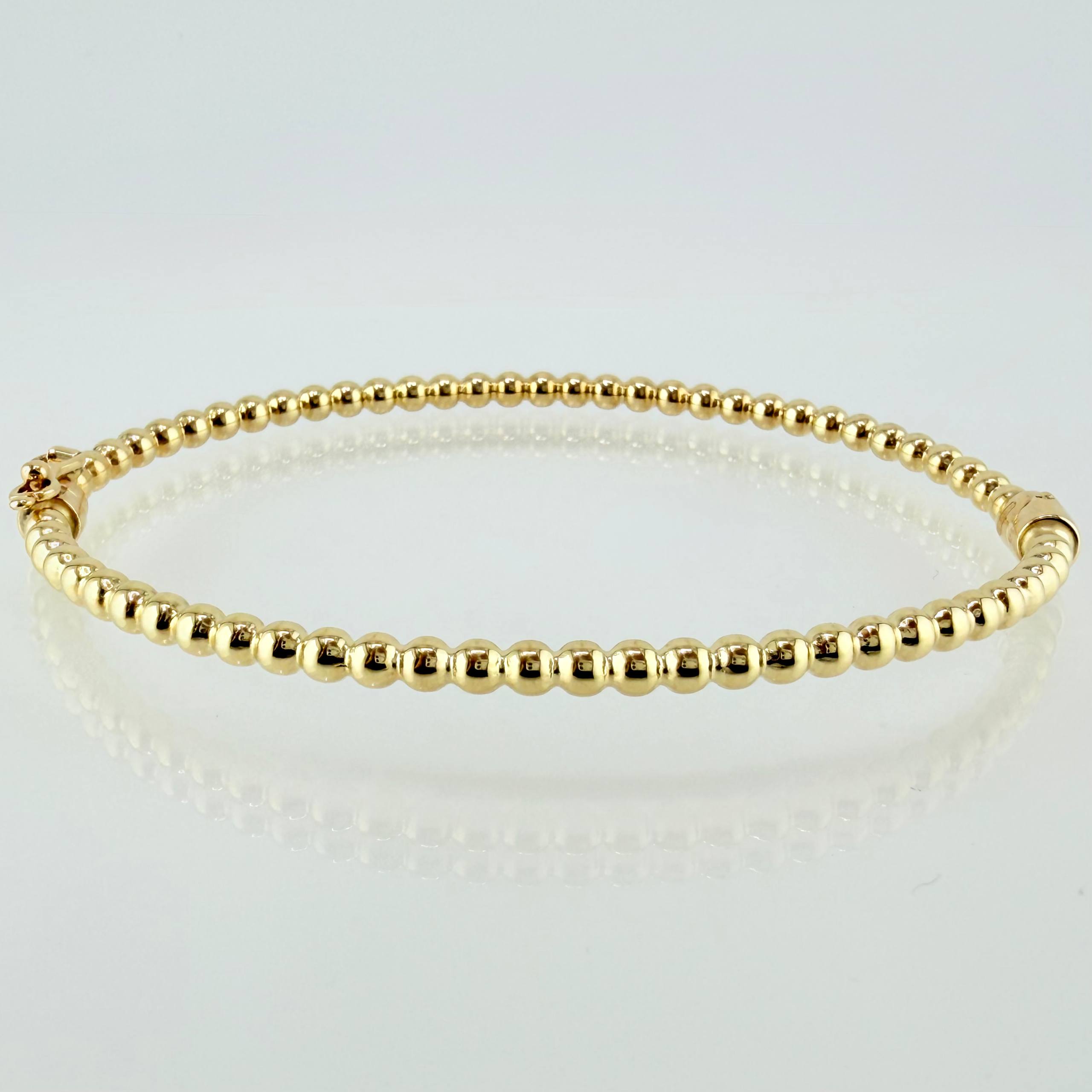 Pulso Aro Bolas 4.8gr / 18cm / 3mm Oro Amarillo +4 18K ©