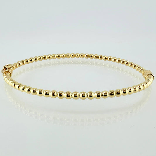 Pulso Aro Bolas 4.8gr / 18cm / 3mm Oro Amarillo +4 18K ©