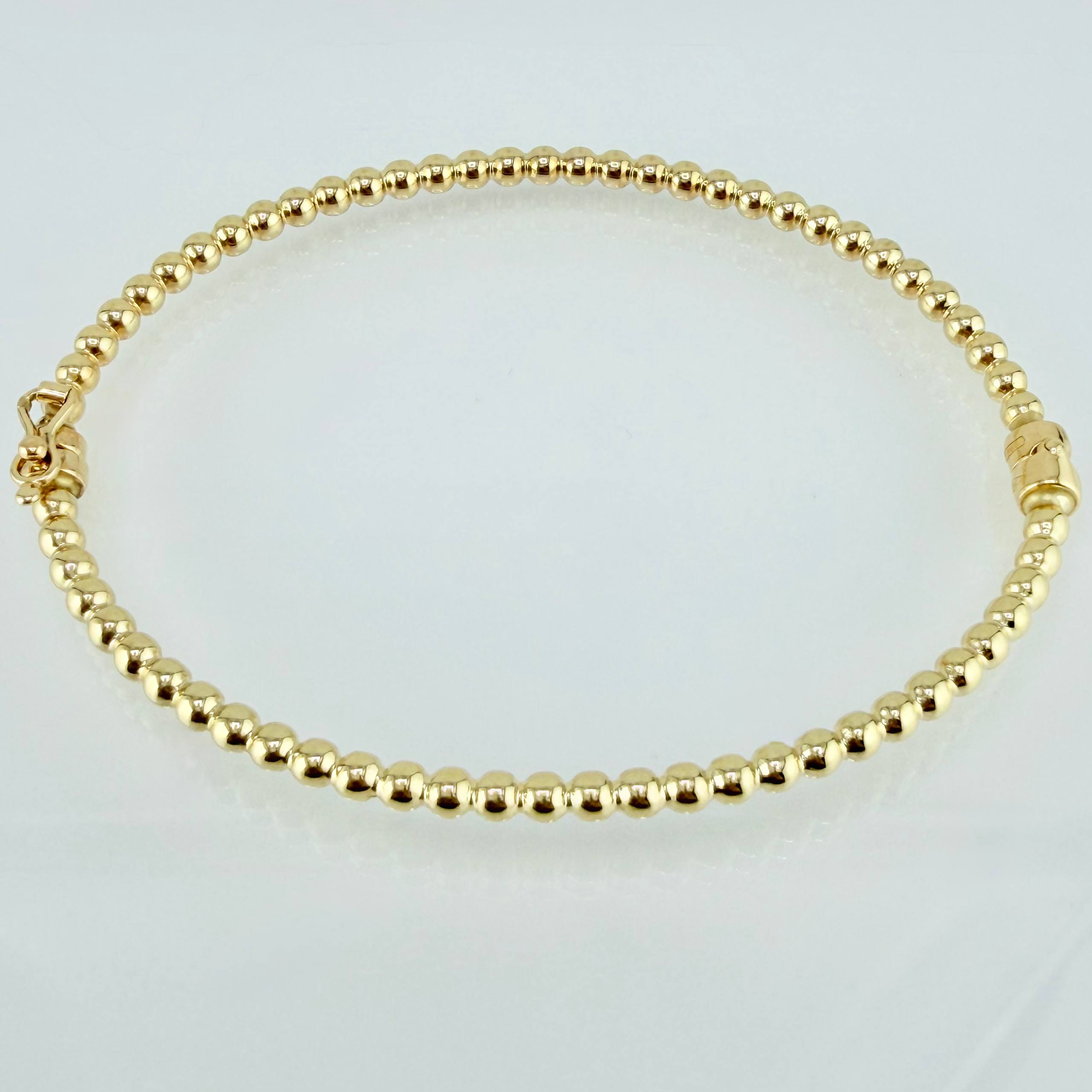 Pulso Aro Bolas 4.8gr / 18cm / 3mm Oro Amarillo +4 18K ©