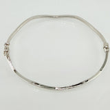 Pulso Aro Liso Ondulado 2.85gr / 18cm / 2mm Oro Blanco +4 18K ©