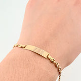 Pulso GC Placa Rectangular 2.65gr / 18cm / 4mm Oro Amarillo 18K *