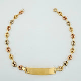 Pulso GC Placa Rectangular 2.65gr / 18cm / 4mm Tres Oros 18K *