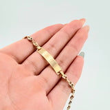 Pulso GC Placa Rectangular 2.65gr / 18cm / 4mm Tres Oros 18K ©