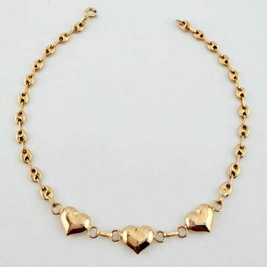 Pulso GC Trio Corazon 2.5gr / 18.5cm / 3.1mm Oro Amarillo 18K *