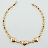 Pulso GC Trio Corazones 2.5gr / 18.5cm / 3.1mm Oro Amarillo 18K ©