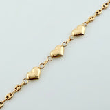 Pulso GC Trio Corazones 2.5gr / 18.5cm / 3.1mm Oro Amarillo 18K ©