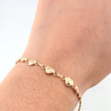 Pulso GC Trio Corazon 2.1gr / 16.5cm / 3.1mm Oro Amarillo 18K *