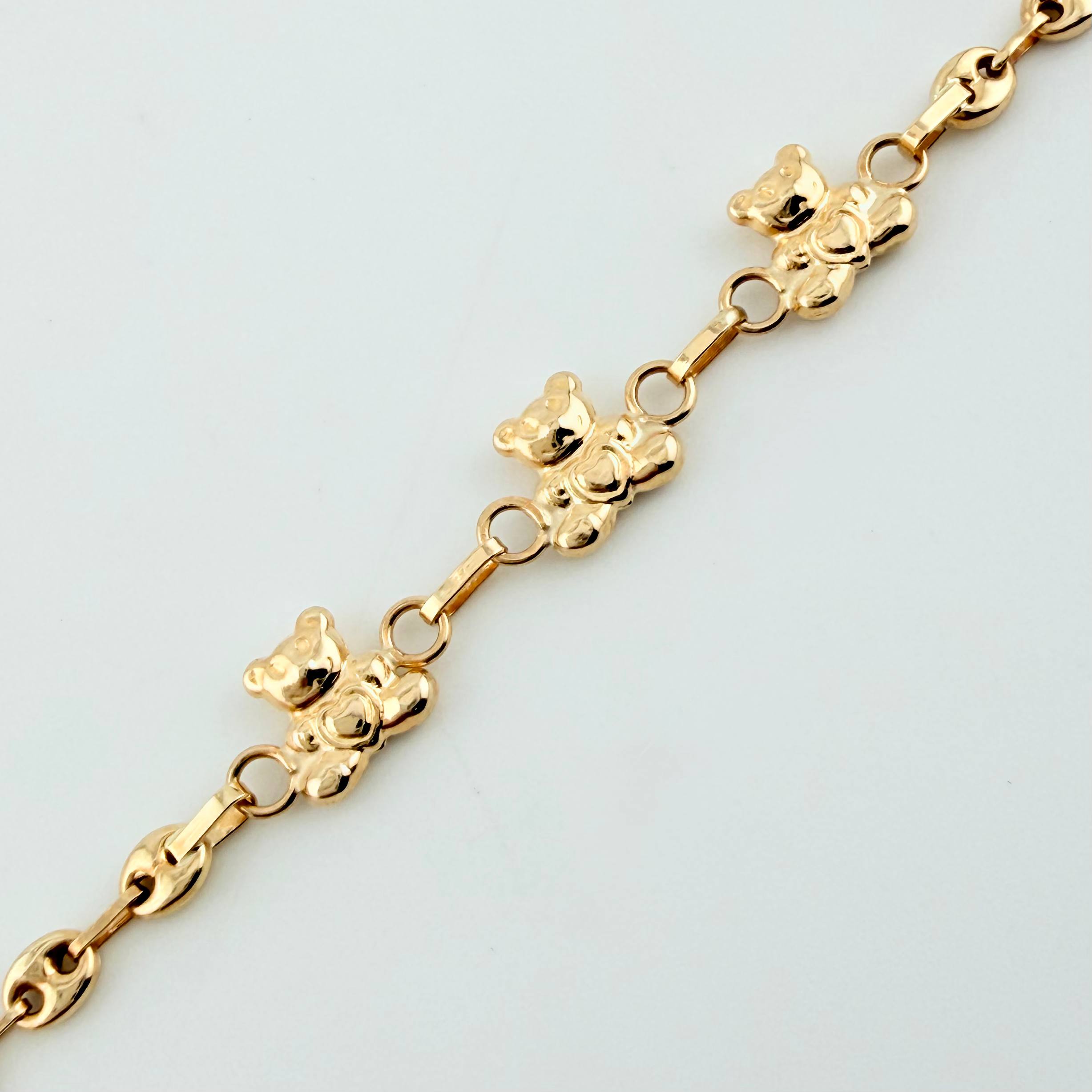 Pulso GC Trio Osos 2.3gr / 17cm / 3.1mm Oro Amarillo 18K ©