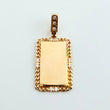 Dije Placa Bordeada 2gr / 2.7cm / Oro Amarillo 18K