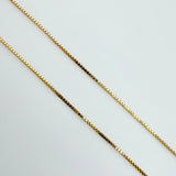 Set Cadena y Dije Veneciana + Cruz Puntas Planas 1.2gr / 45cm / 0.5mm Oro Amarillo 18K (Oferta)