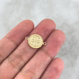 Herraje San Benito 0.85gr / 2cm / Mate-Liso-Circular Oro Amarillo 18K *