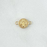 Herraje 0.45gr / 1cm-Mate-Liso-Circular Oro Amarillo 18K ©