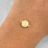 Herraje 0.45gr / 1cm-Mate-Liso-Circular Oro Amarillo 18K ©