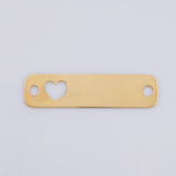 Herraje Placa Corazón 0.8 g / 2.8 cm Oro Amarillo 18K