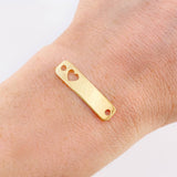 Herraje Placa Corazón 0.7 g / 2.8 cm Oro Amarillo 18K