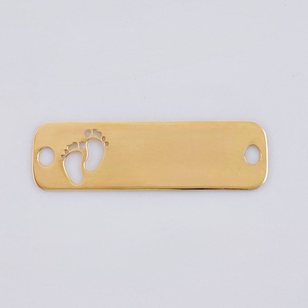 Herraje Placa Pie 0.85 g / 2.8 cm Oro Amarillo 18K