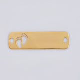 Herraje Placa Pie 0.85 g / 2.8 cm Oro Amarillo 18K