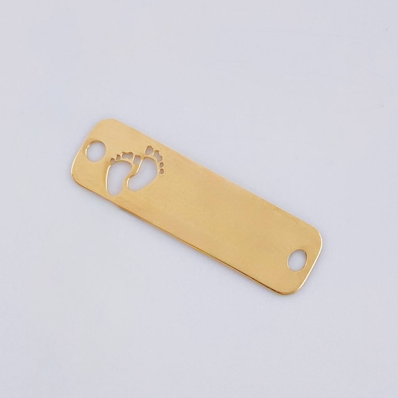 Herraje Placa Pies 0.8 g / 2.8 cm Oro Amarillo 18K