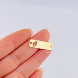 Herraje Placa Pie 0.8 g / 2.8 cm Oro Amarillo 18K