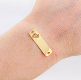 Herraje Placa Pie 0.85 g / 2.8 cm Oro Amarillo 18K