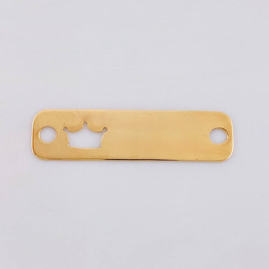 Herraje Placa Corona 0.75 g / 2.8 cm Oro Amarillo 18K