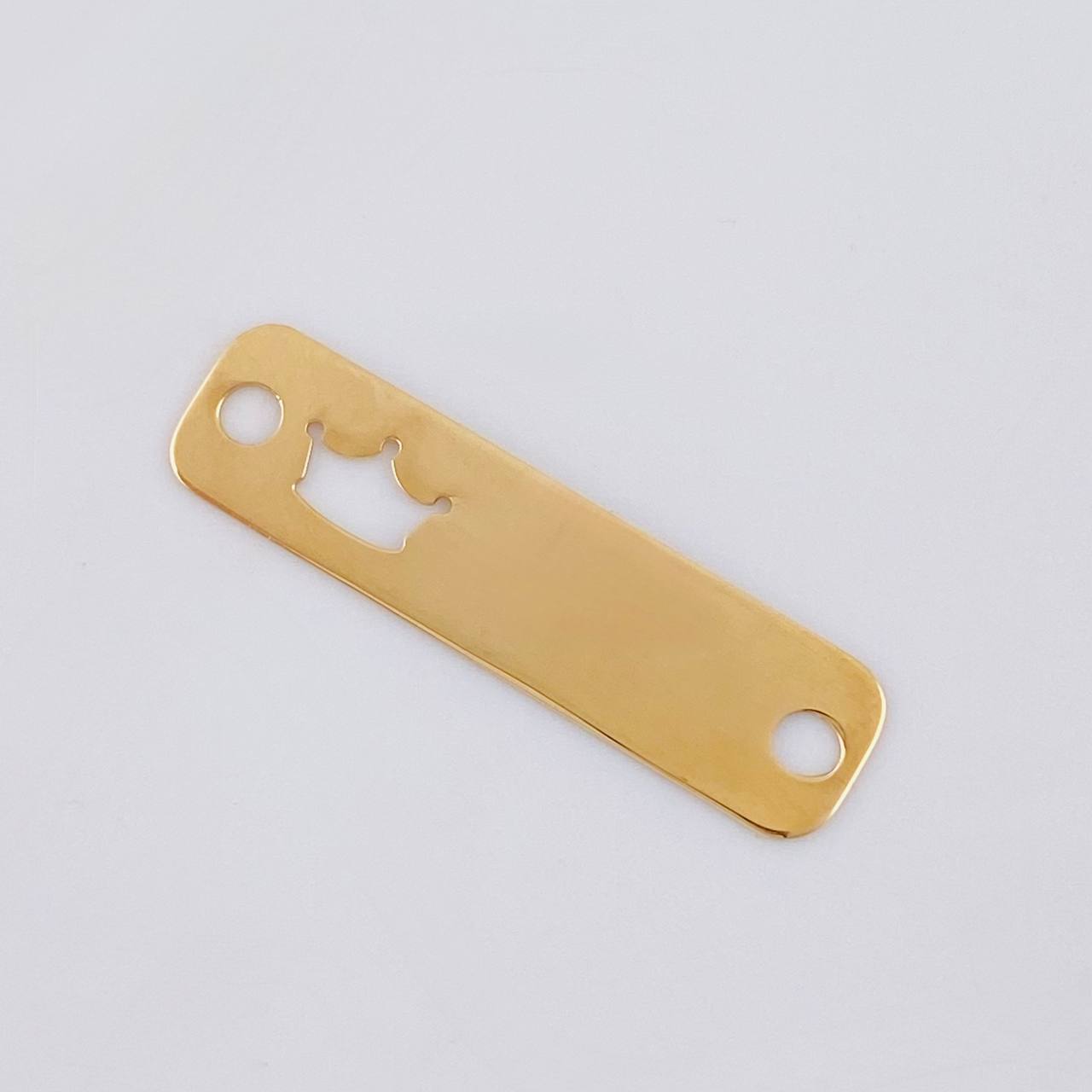 Herraje Placa Corona 0.7 g / 2.8 cm Oro Amarillo 18K