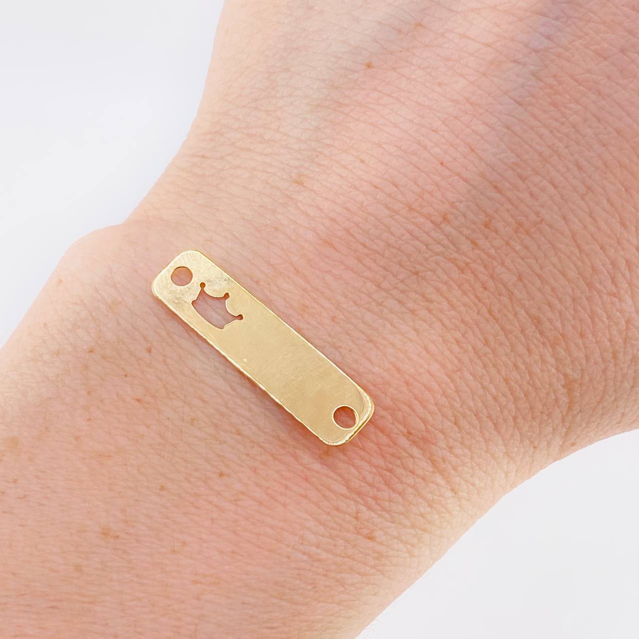 Herraje Placa Corona 0.75 g / 2.8 cm Oro Amarillo 18K