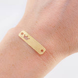 Herraje Placa Corona 0.75 g / 2.8 cm Oro Amarillo 18K