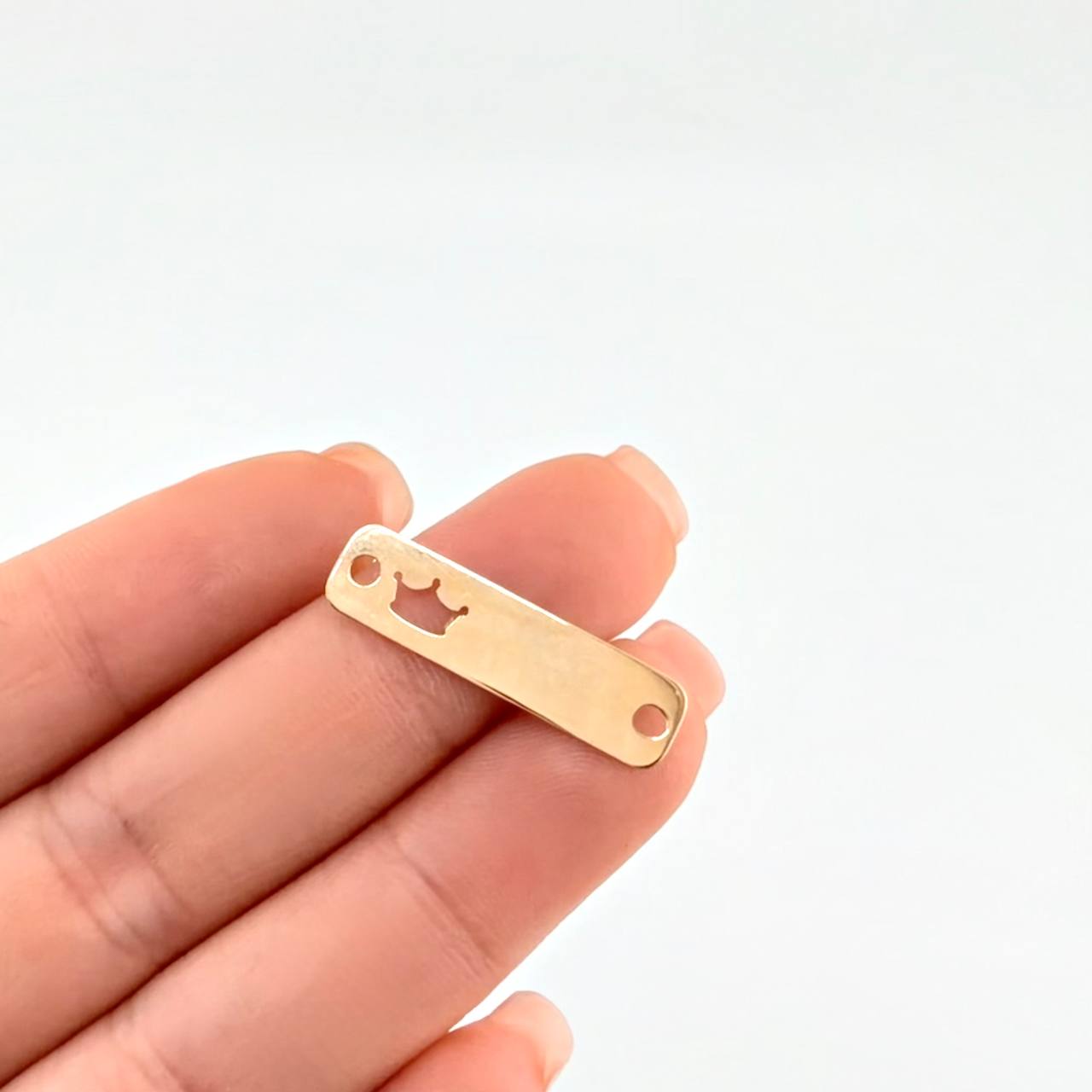 Herraje Placa Corona 0.7 g / 2.6 cm Oro Amarillo 18K