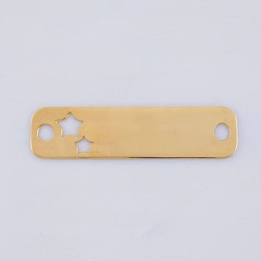 Herraje Placa Estrellas 0.8 g / 2.8 cm Oro Amarillo 18K