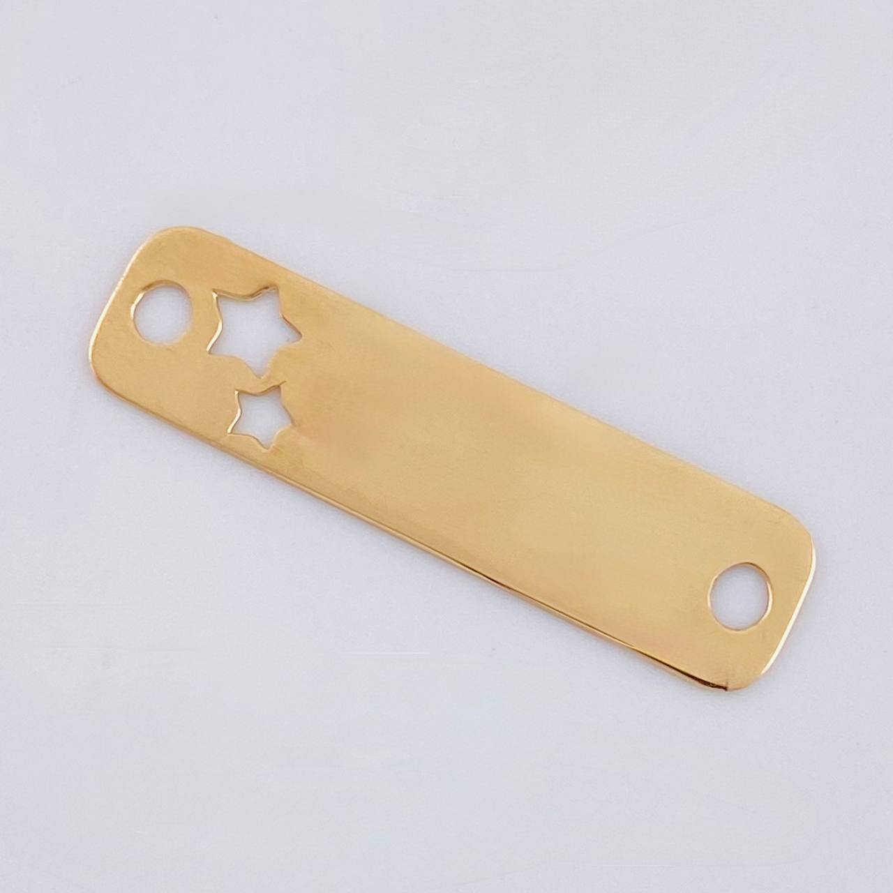 Herraje Placa Estrellas 0.75 g / 2.8 cm Oro Amarillo 18K