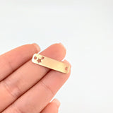 Herraje Placa Estrellas 0.75 g / 2.8 cm Oro Amarillo 18K
