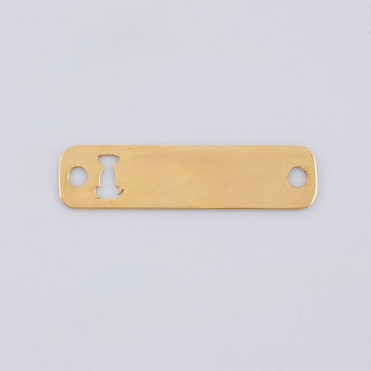 Herraje Placa Perro 0.8 g / 2.8 cm Oro Amarillo 18K