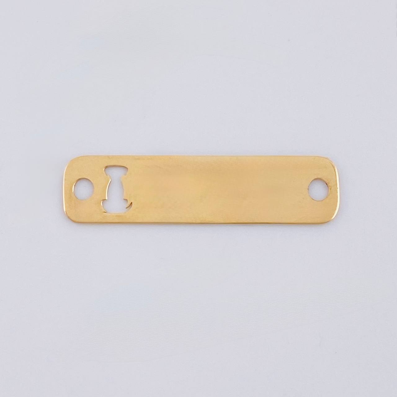 Herraje Placa Perro 0.8 g / 2.8 cm Oro Amarillo 18K