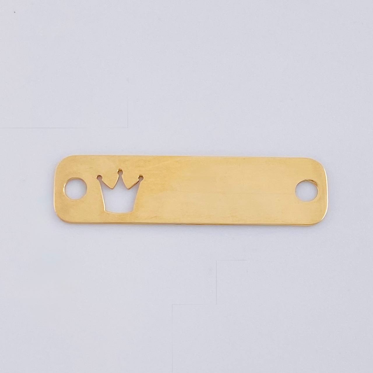 Herraje Placa Corona 0.75 g / 2.8 cm Oro Amarillo 18K