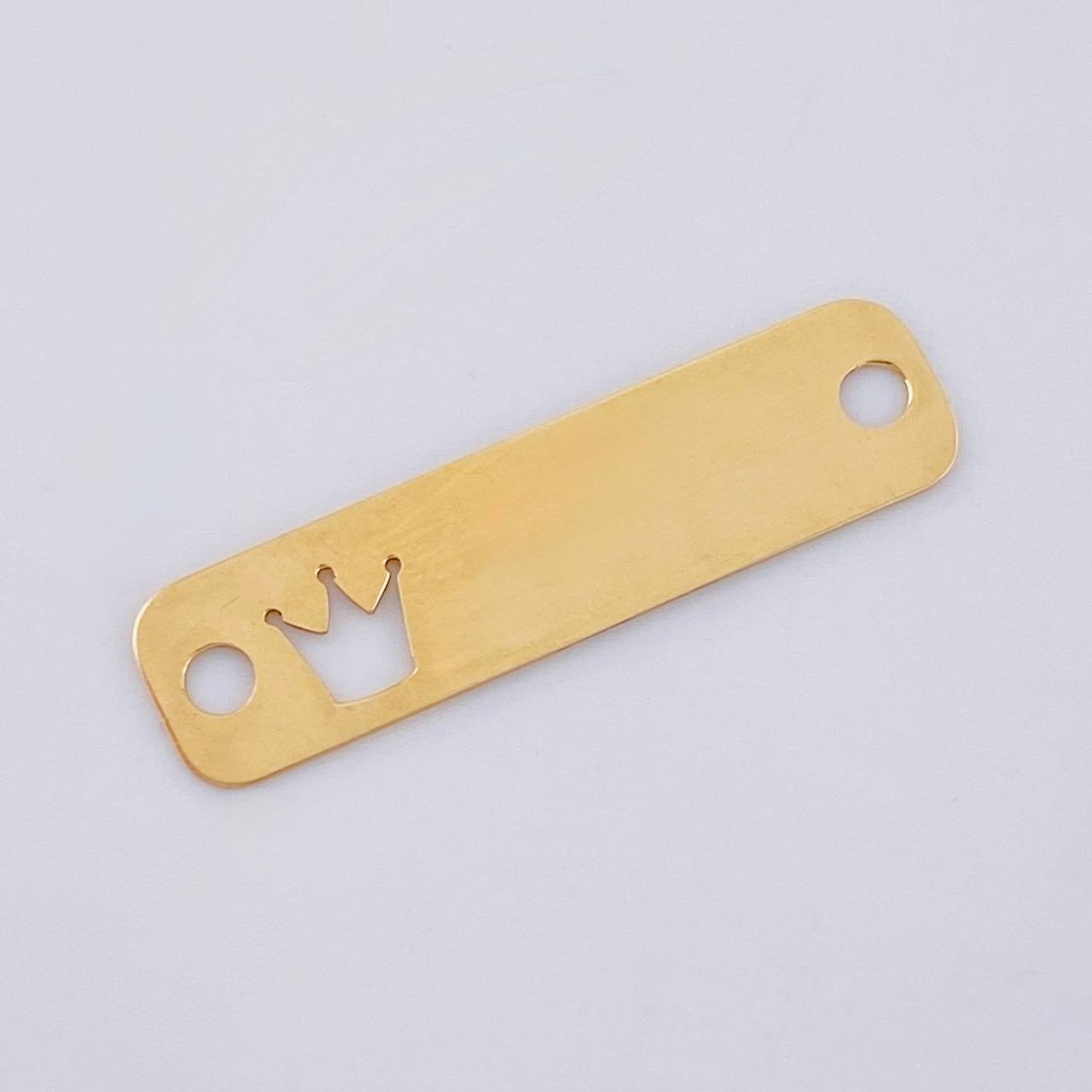 Herraje Placa Corona 0.7 g / 2.8 cm Oro Amarillo 18K