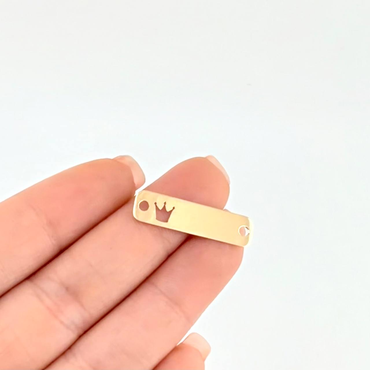 Herraje Placa Corona 0.75 g / 2.8 cm Oro Amarillo 18K