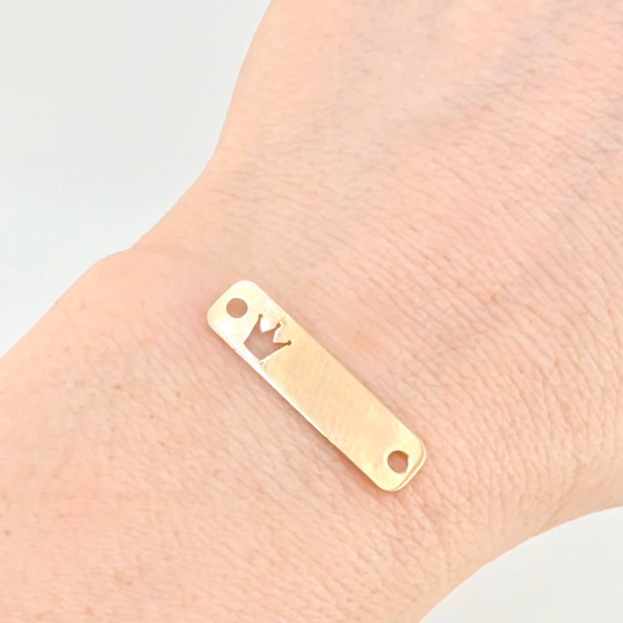 Herraje Placa Corona 0.7 g / 2.8 cm Oro Amarillo 18K